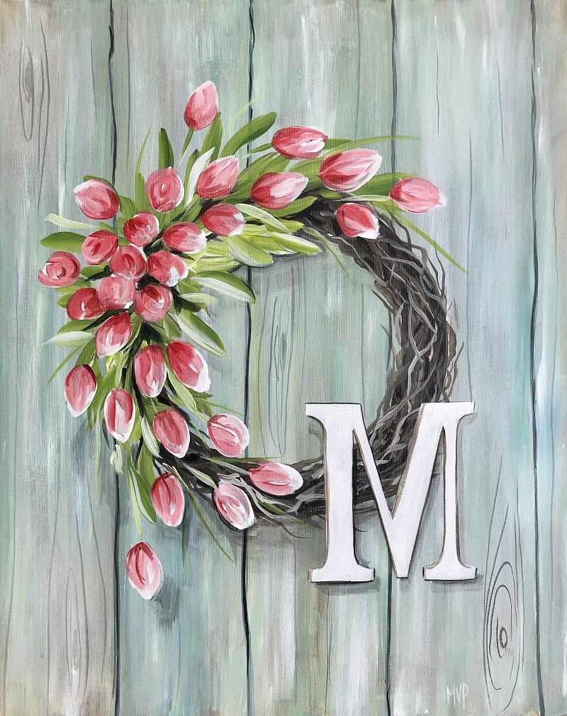 Paint and Sip – Spring Wreath