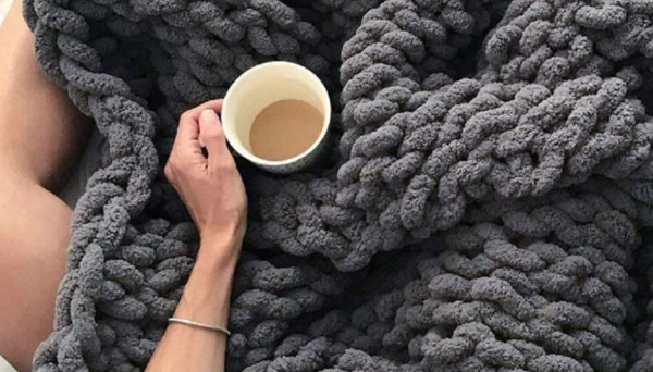 Big Chunky Blankets at Home