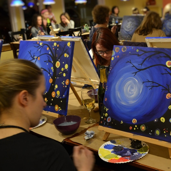Date Night Lovebirds! - Couples Paint and Sip at Home
